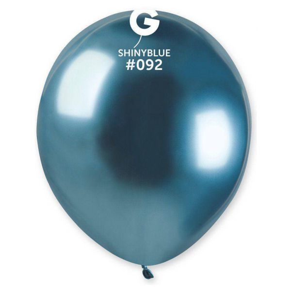 Globo 5" Gemar AB50/092. Shiny Blue bolsa con 50 pz