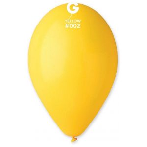 Globo 12" Gemar G110/002. Yellow bolsa con 50 pz