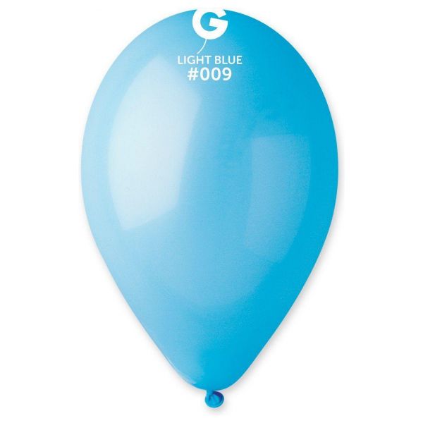 Globo 10" Gemar G90/009. Celeste bolsa con 50 pz.