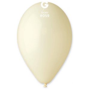 Globo 12" Gemar G110/059. Ivory bolsa con 50 pz