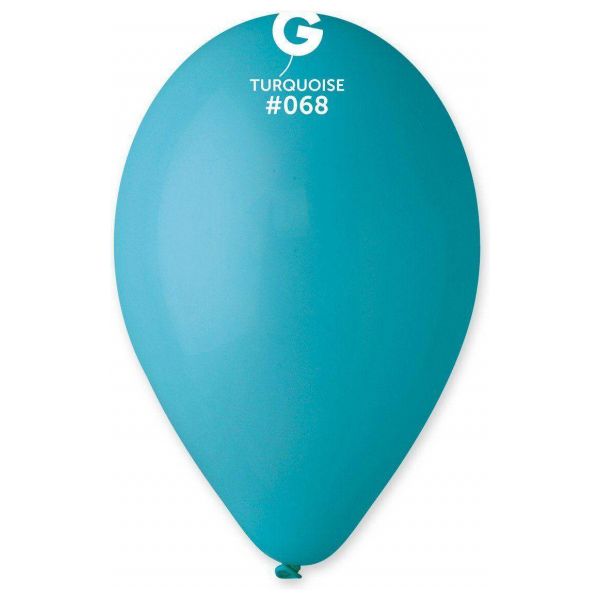 Globo 12" Gemar G110/068. Turquoise bolsa con 50 pz