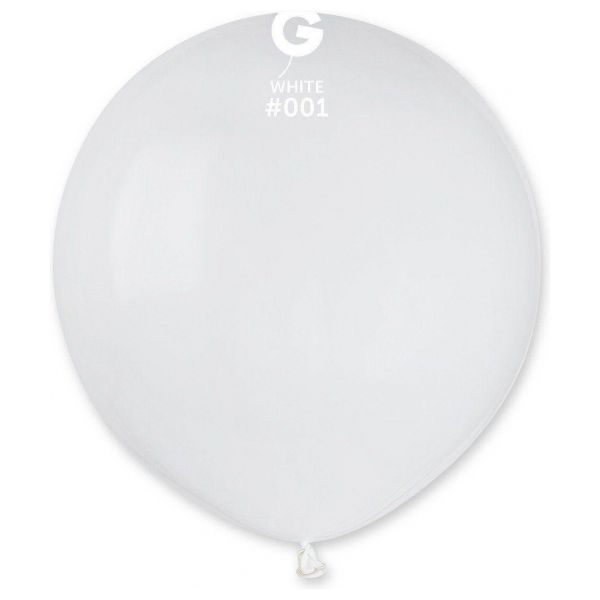 Globo 19" Gemar G150/001. White bolsa con 25 pz