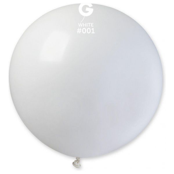 Globo 31" Gemar G30/001. White bolsa con 1 pz