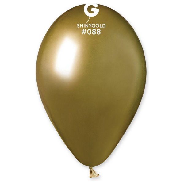 Globo 13" Gemar GB120/088. Shiny Shiny Gold bolsa con 50 pz