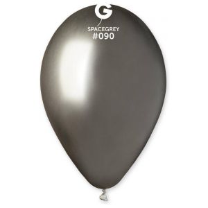 Globo 13" Gemar GB120/090.  Shiny Space Greyl bolsa con 50 pz
