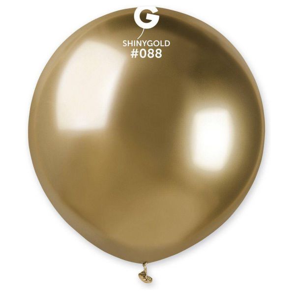 Globo 19" Gemar GB150/088. Shiny Shiny Gold bolsa con 25 pz
