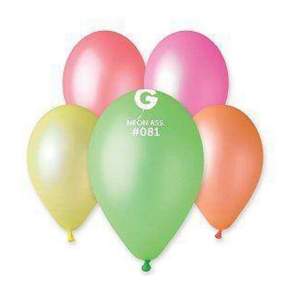 Globo 10" Gemar GF90/081 Surtido Neón bolsa con 50 pz