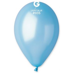 Globo 10" Gemar GM90/035. Celeste Metálico bolsa con 50 pz.