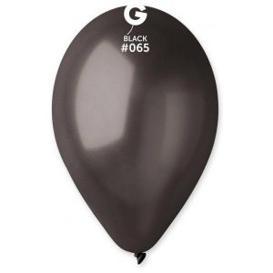 Globo 12" Gemar GM110/065. Black Metálico bolsa con 50 pz