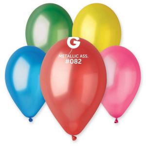 Globo 10" Gemar GM90/082 Surtido Metálico bolsa con 50 pz.