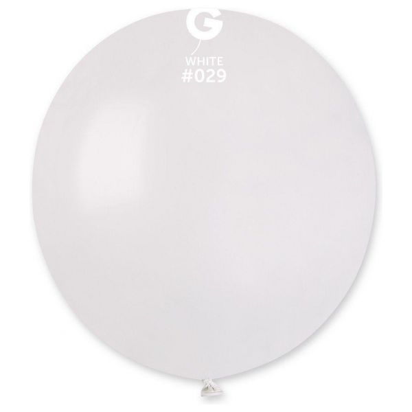 Globo Gemar 19" GM150/029. White Metálico bolsa con 25 pz.