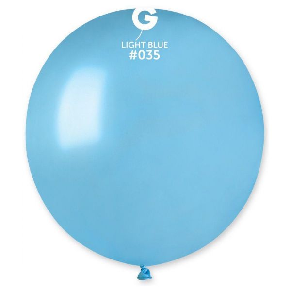 Globo Gemar 19" GM150/035. Celeste Metálico bolsa con 25 pz