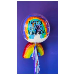 Burbuja Arcoíris con arcoíris metálico