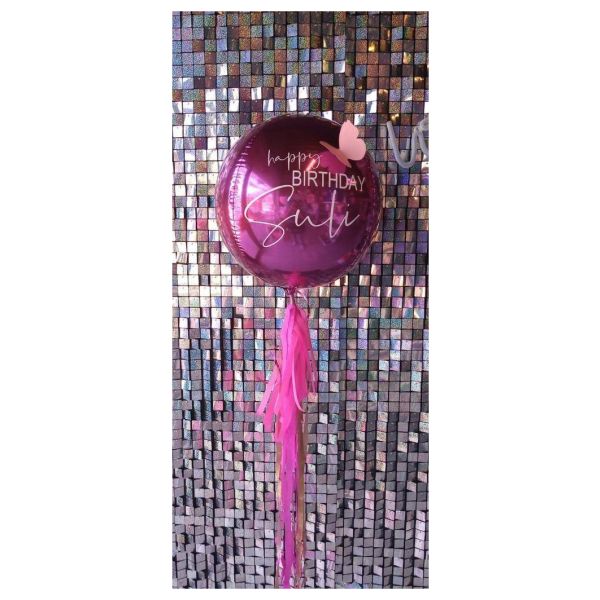 Esfera metálica Orbz de 15", disponible en varios colores - Magenta