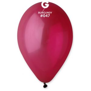 Globo 12" Gemar G110/047 Burgundy bolsa con 50 pz.