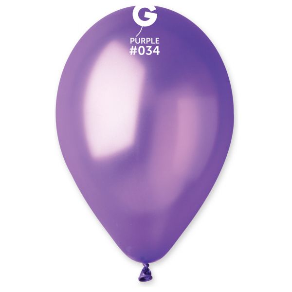 Globo 12" Gemar GM110/034 Purple Metalico bolsa con 50 pz