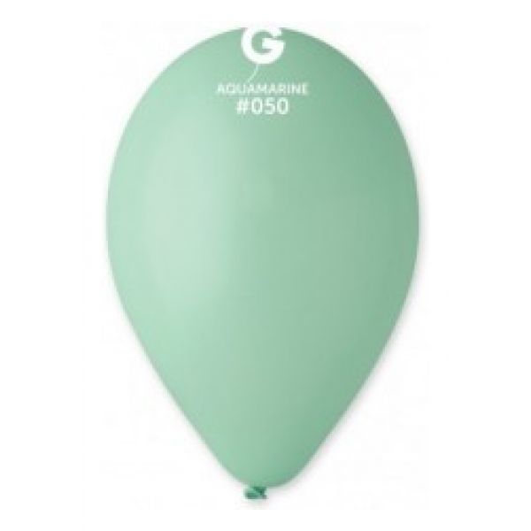 Globo 12" Gemar G110/050 Aquamarine bolsa con 50 pz.