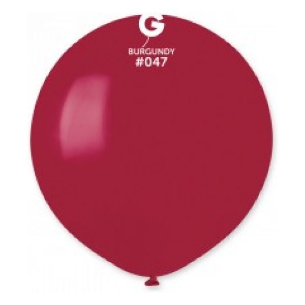 Globo 19" Gemar G150/047. Burgundy bolsa con 25 pz