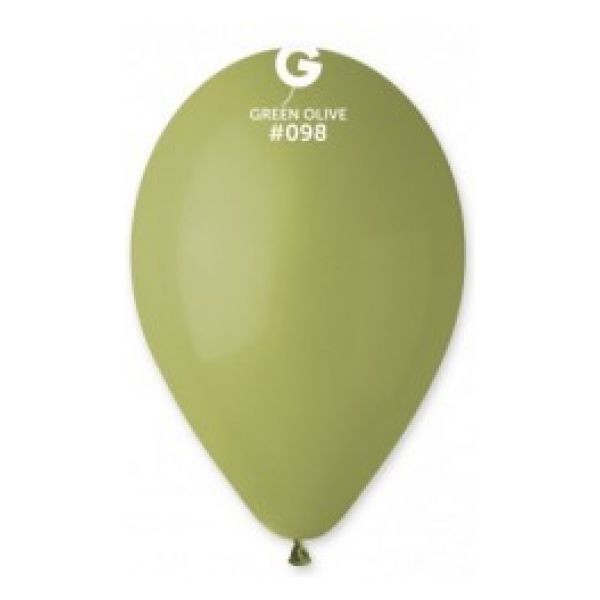 Globo 10" Gemar G90/098. Olive  bolsa con 50 pz