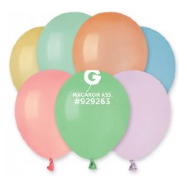 Globo 5" Gemar A50 Macaron con 100 pzas.