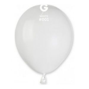 Globo 5" Gemar A50/001 White con 100 pzas.