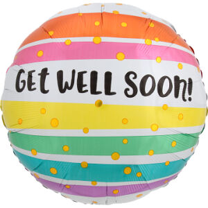 Globo get well bold stripes. - Inflado (Helio)