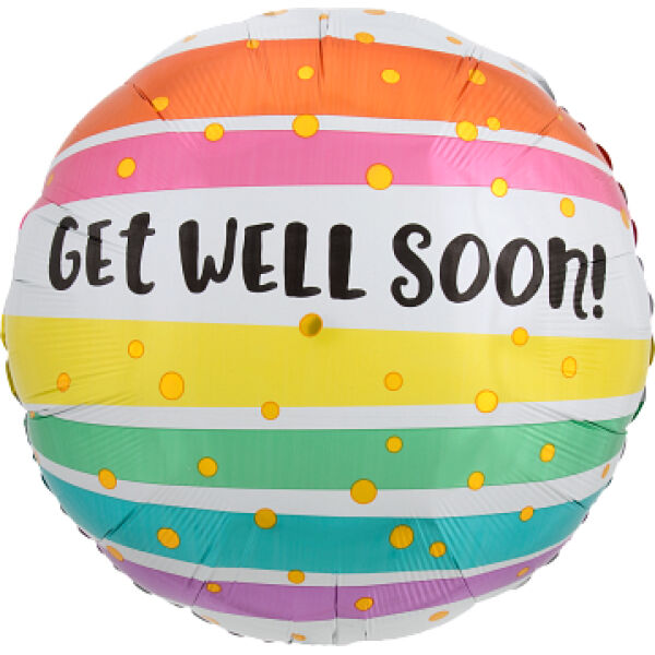 Globo get well bold stripes. - Inflado (Helio)