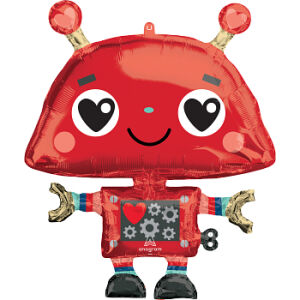 Globo Love Robot. - Inflado (Helio)