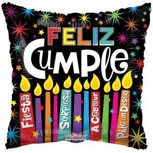 Globo Feliz Cumple Velas Gold