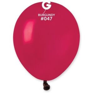 Globo 5" Gemar A50/#047 Burgundy con 100 pzas.