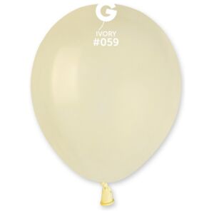 Globo 5" Gemar A50/#059 Ivory con 100 pzas.