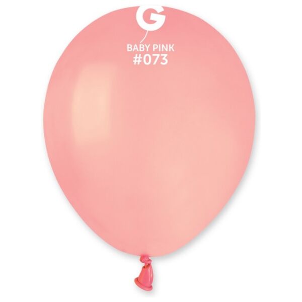 Globo 5" Gemar A50/#073 Baby Pink con 100 pzas.