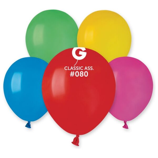 Globo 5" Gemar A50/#080 Surtido Estandar con 100 pzas.