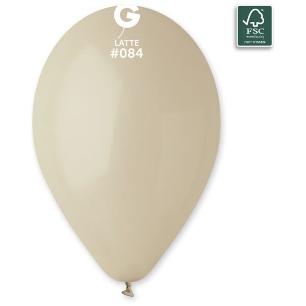 Globo 12" Gemar G110/084 Latte bolsa con 50 pz