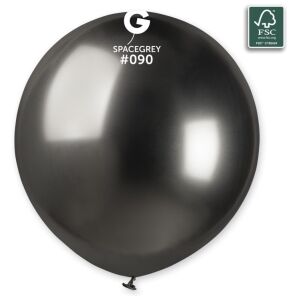 Globo 19" Gemar GB150/090 Shiny Space Grey bolsa con 25 pz