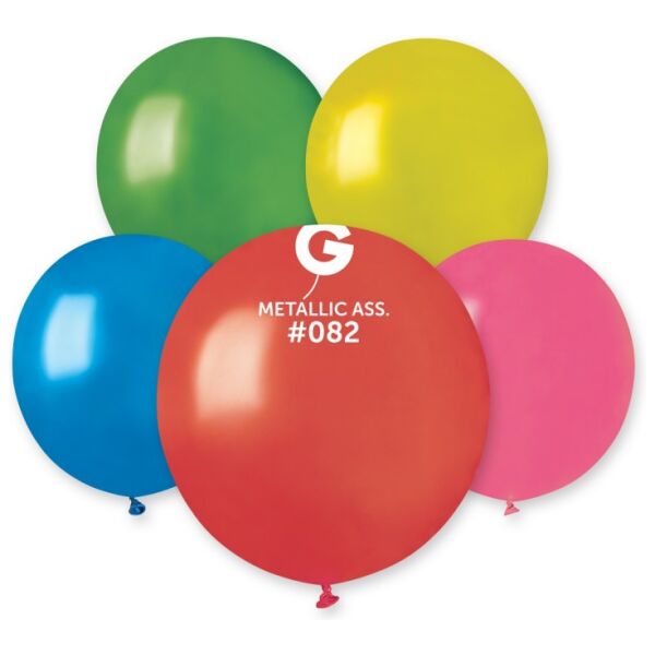 Globo 19" Gemar GM150/082 Surtido Metalico con 25 pz