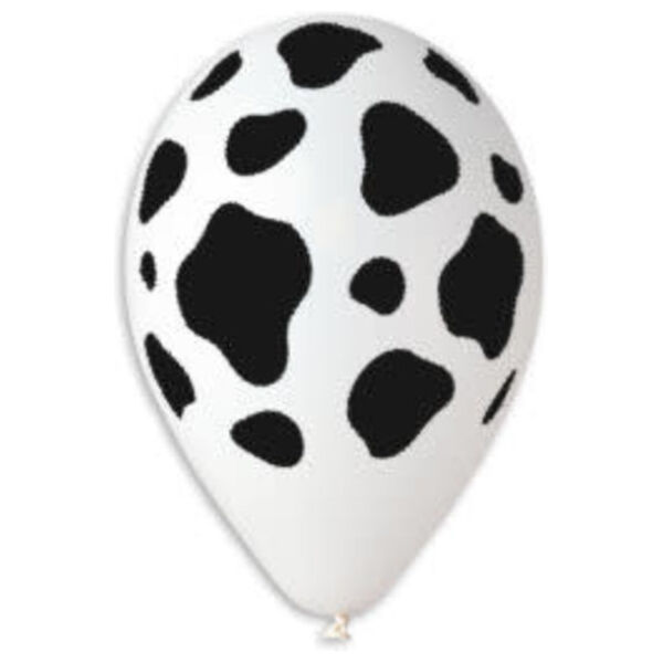 Globo 12" Gemar GS110#/065. Cow Print bolsa con 50 pz